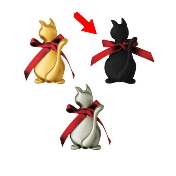 長沢製作所 わんにゃん 猫 壁付けフック FW02 ＮＢ つや消し黒