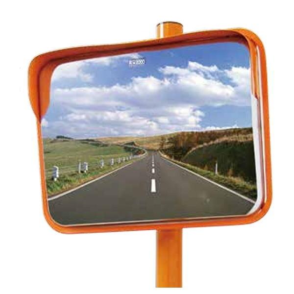 日建工業 道路鏡 大型カーブミラー 角 S-6080 W800×H600