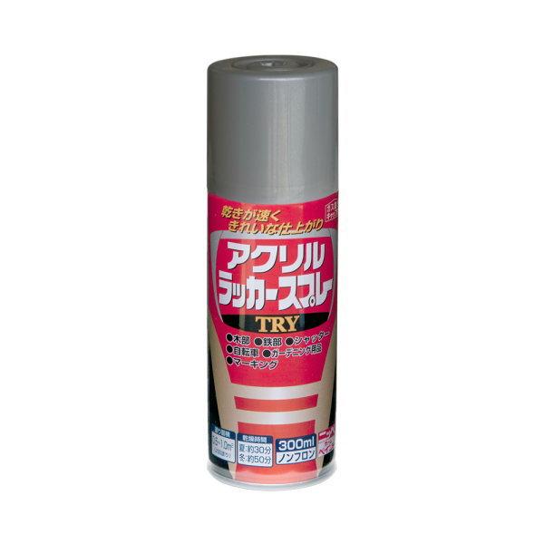 ニッペ アクリルラッカースプレー TRY 300ml ゴールド | シルバーメタリック