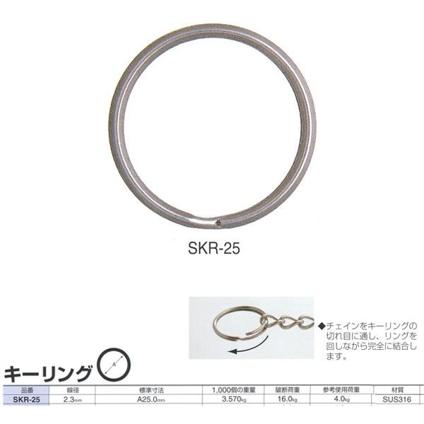 ニッサチェーン ステンレス キーリング SKR25 線径2.3mm 100個入