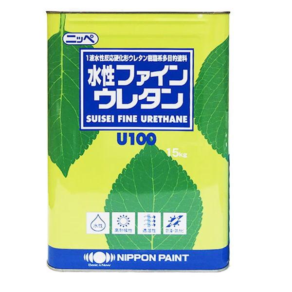 日本ペイント 水性ファインウレタンU100 白 15kg 1缶