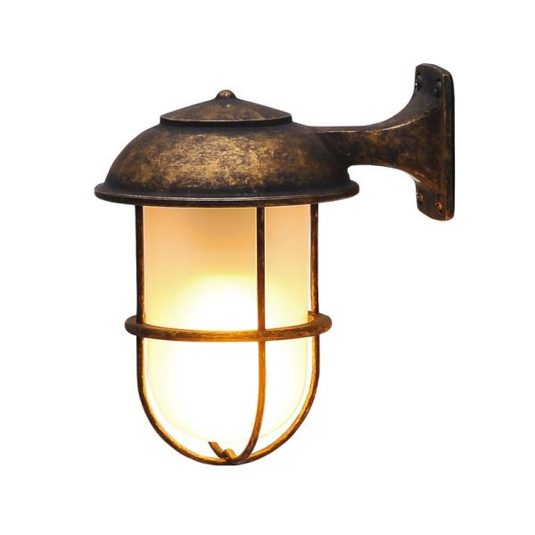 オンリーワンクラブ 真鍮製ポーチライト BR5000 AN FR LE（古色仕上/くもりガラス/LE...