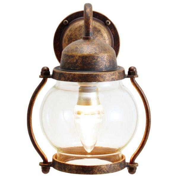 オンリーワンクラブ 真鍮製ポーチライト BR1700 古色 クリアーガラス LED仕様 GI1-70...