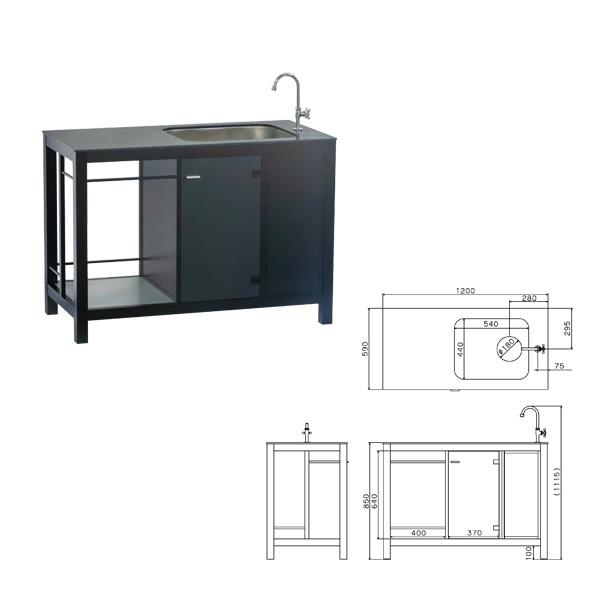 オンリーワンクラブ ガーデンシンク マニフィーク アソートブラック GM3-TAM-B