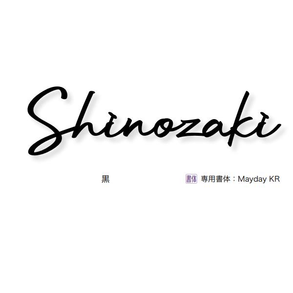 オンリーワンクラブ 表札 ネームプレート キリモジ・バー スクリプト（バーなし） Lサイズ 約W90...