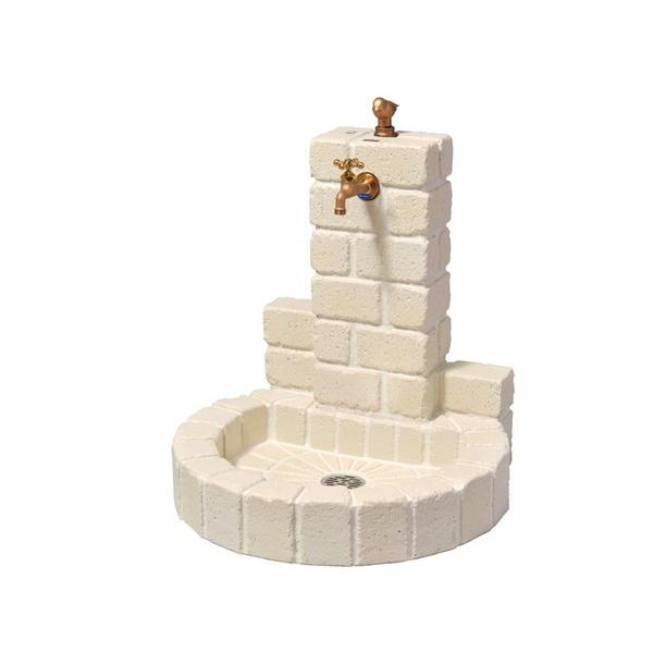 サナンド ブリックタイプ丸型 埋設長さ800 オフホワイト TK3-S-A08W