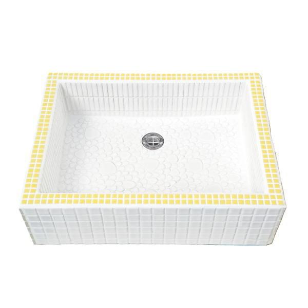 オンリーワンクラブ ガーデンパン タイル張り四角型 ホワイト WZ3-TSWH2