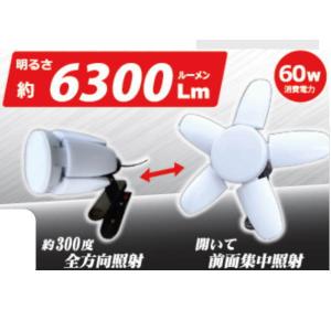 矢田 電球付クリップランプ 作業灯 LUNA6...の詳細画像1