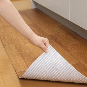 サンコー 吸着フロアマット 木目 クッションフロア 60×180cm（厚み3mm） KH-12 ウッド