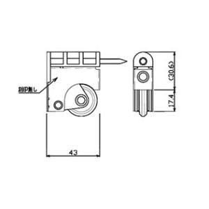 三協アルミ NＸ2用 戸車 KG1261-00