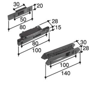 三協アルミ 引き違い戸錠 PKH7027-AB