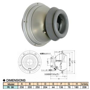 西邦工業 結露対応型パンカールーバー 空調用吹出口 PK-K PK16K