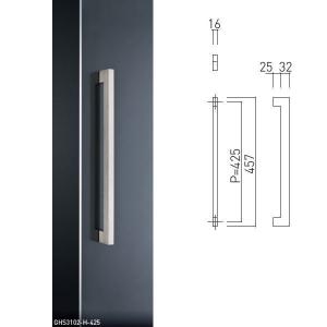 神栄ホームクリエイト 室内 手すり 角パイプ ハンドル GHS3102 425mm｜interiortool