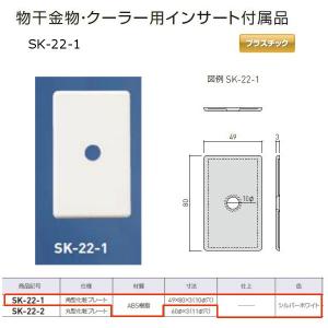 神栄ホームクリエイト 物干金物・クーラー用インサート付属品 角型化粧プレート プラスチック製 シルバーホワイト SK-22-1 １個｜interiortool