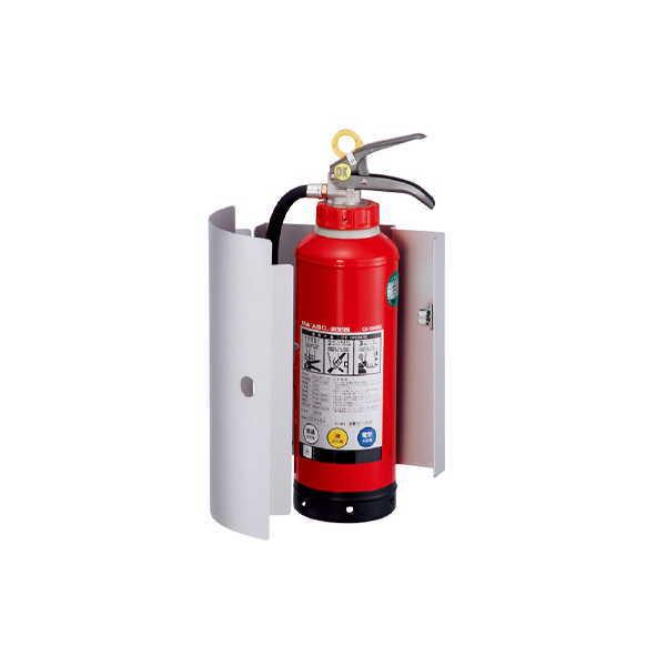 神栄ホームクリエイト 消火器ボックス（壁付型） FE鋼製 10型 シルバーメタリック SK-FEB-...