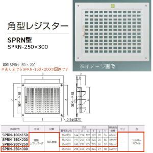 神栄ホームクリエイト 角型レジスター SPRN型 プラスチック製 シルバーホワイト SPRN-250×300 1枚｜interiortool