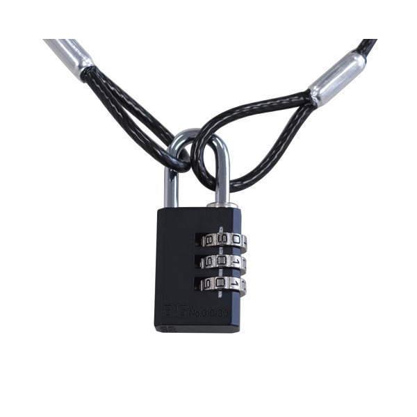 SOL HARD ワイヤー&amp;パドロック ダイヤル錠タイプ 3180-30S