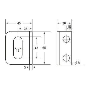 ニューヒカリ W貫抜用共受 ステン 小 Sサイ...の詳細画像2