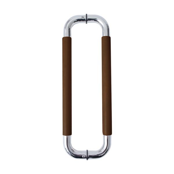 ニューヒカリ 木製O型両面ドアハンドル(ダークブラウン) 450mm SH-DHO450M-DB