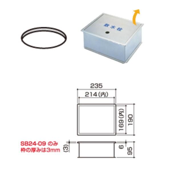 サヌキ ステンレス製 散水栓ボックス SB24-10 床用 指穴式