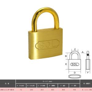 SOL HARD シリンダー南京錠 25 番号指定 NO.2500 : イーヅカ - 通販