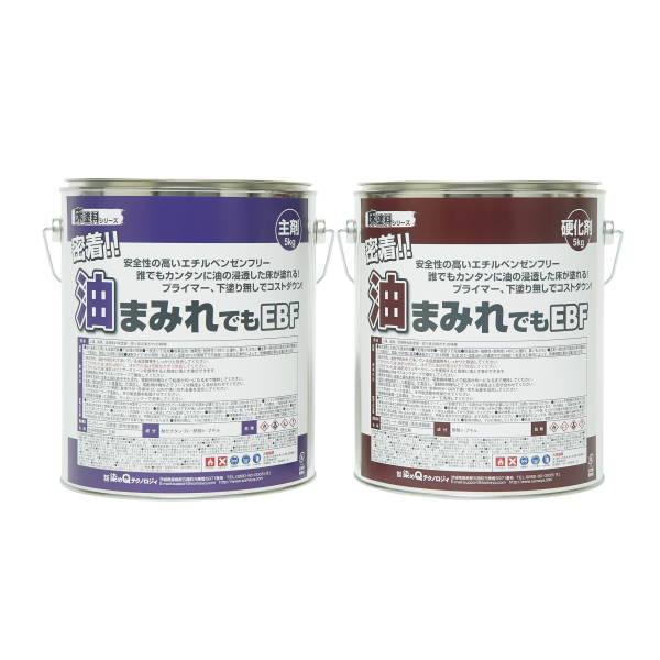 染めＱテクノロジー 床塗料 密着！！油まみれでも EBF エチルベンゼンフリー 10kgセット 10...