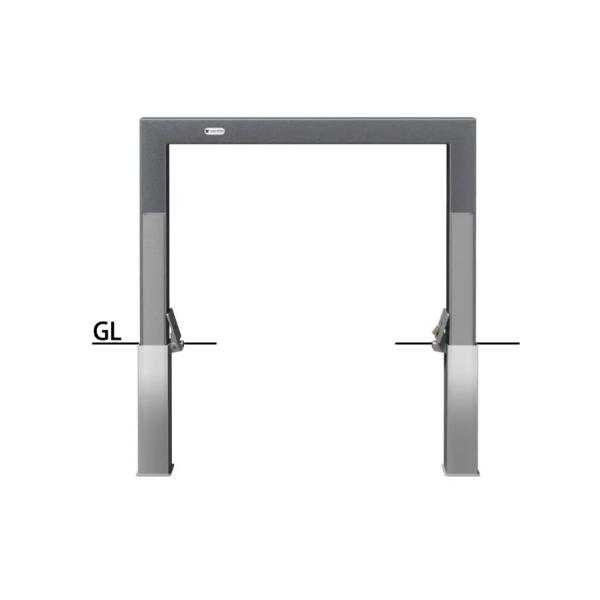 サンポール インパクトアーチ スクエア仕様 スチール製 □80 W1000 差込式カギ付 FAS-8...