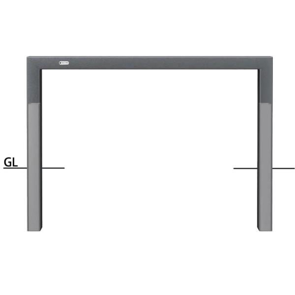 サンポール インパクトアーチ スクエア仕様 スチール製 □80 W1500 固定式 FAS-88U1...