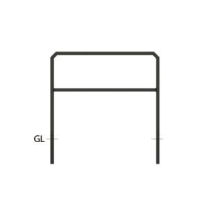 サンポール 角パイプアーチ 固定式 FKH-63U10-800 角パイプ:60×30(t1.6) W...