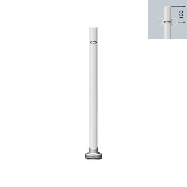 サンポール ピラータイプ  アタッチメントベース式（南京錠25mm付） 両フック FPA-48AB-...
