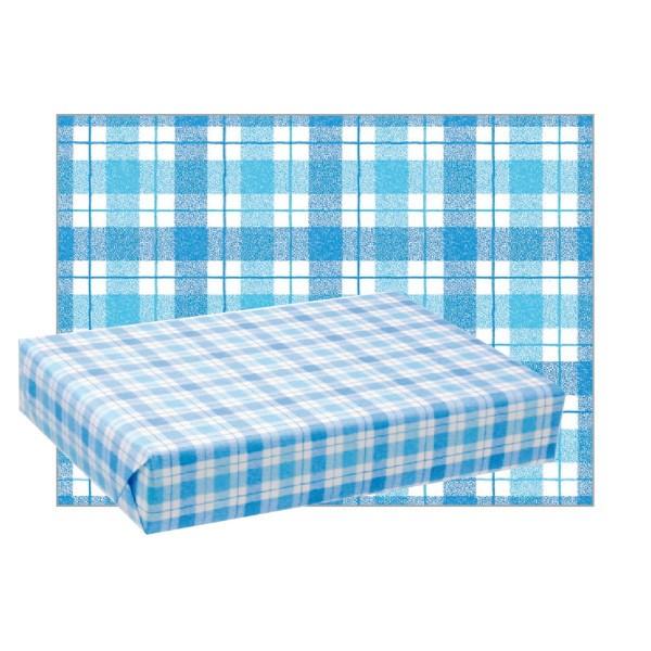 包装紙 チェック 青 ＤＸ205 748×530 300枚