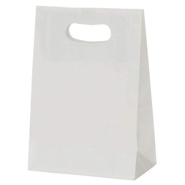 手提げ袋 349012 グリップタイプ角底袋 No.2 ホワイト 160×90×230 1000枚