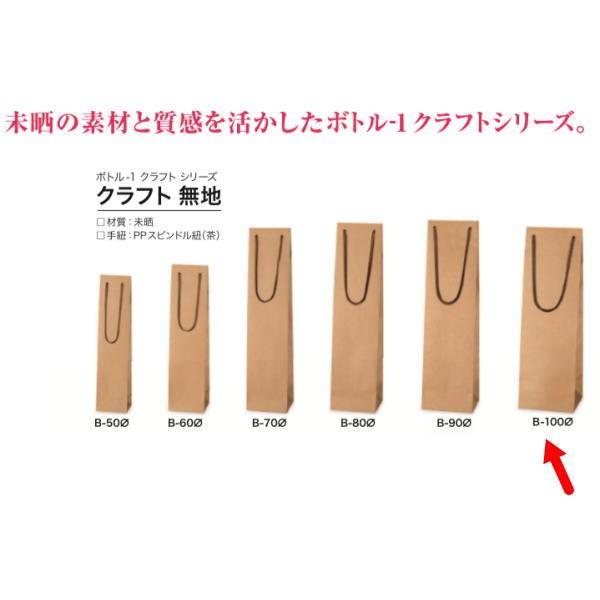 包装袋 ボトル袋 383925 ボトル-１ クラフト無地 B-100φ 110×105×350 10...