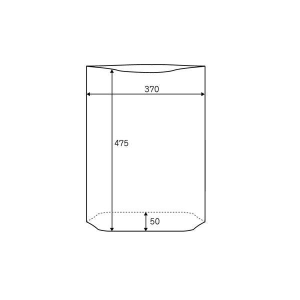 宅配袋 底マチ付き 未晒し宅配袋 フタ無し W370×H475×G50mm SMT-FN370 10...