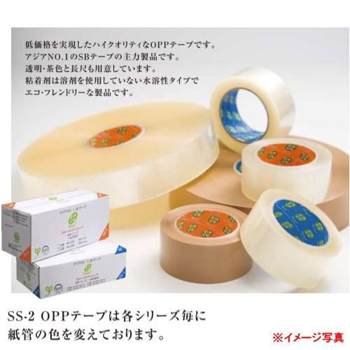 エスエス 一般包装用 OPPテープ 透明か茶色 36mm幅×100m長 厚み52μ 60巻