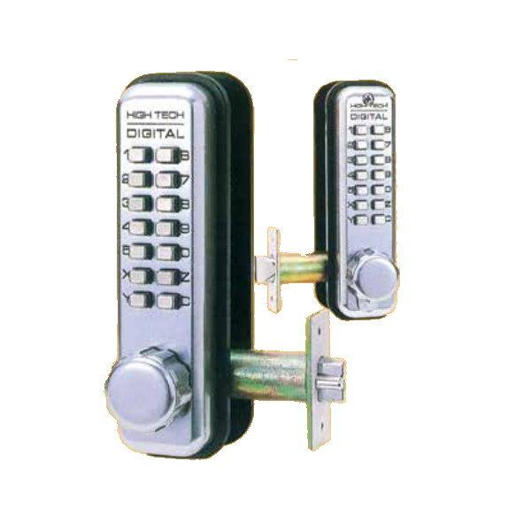 太幸 デジタルロック 両面ラッチ錠 バックセット60mm シルバー（SC）NO.5320