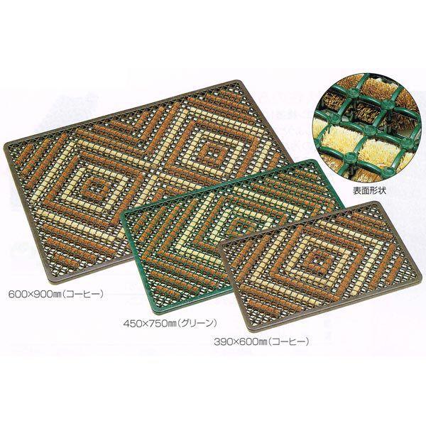 テラモト 粗土砂・雪落としマット テラマット ダイヤ 樹脂枠 MR-100-310 390×600m...