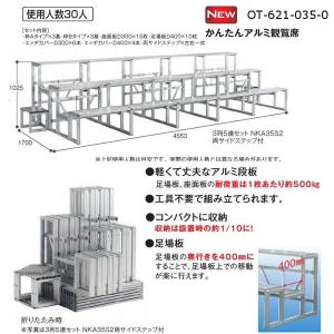テラモト かんたんアルミ観覧席 3列5連セット ...の商品画像