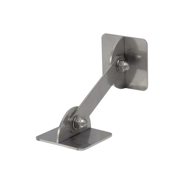 ティーエフサービス ステンレス転倒防止金具 床壁兼用 正方形タイプ シルバー IYS-5050-15...