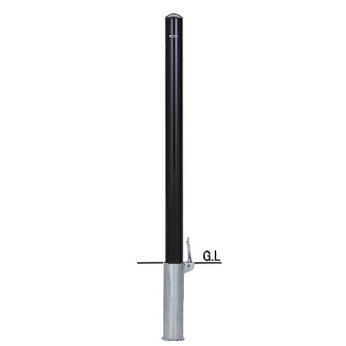 帝金 バリカー ピラー型 脱着式フタ付 52-P フックナシ 茶 径60.5×t2.3 H850