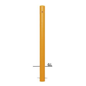 Teikin 帝金 バリカー 53-A ピラー型 スチールタイプ 黄色 : 金物の鬼