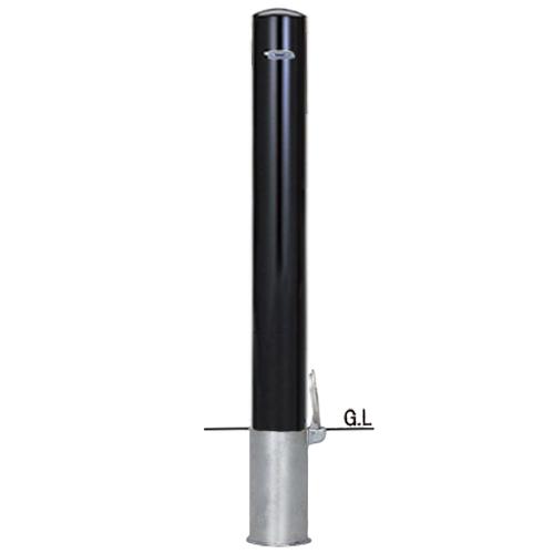 帝金 バリカー ピラー型 脱着式 55-P フックナシ 茶 径114.3×t4.5 H850