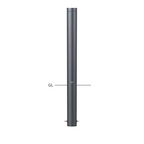 帝金 N型ボラード 固定式 LAT-54A φ101.6×t3.2mm