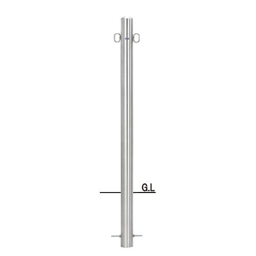 帝金 バリカー ピラー型 固定式 S52-A 径60.5×t1.5 H850