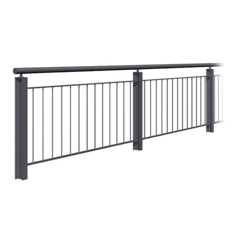 帝金 転落防止柵 固定式 SK75-ISP 支柱 100×75(I形鋼) トップレール φ60.5×...