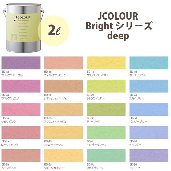 ターナー色彩 壁紙に塗れる水性塗料 Jカラー Bright シリーズ deep 2L