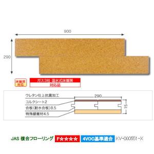 トッパーコルク コルクウッディ フローリング 遮音 床暖対応 CWGL4-145 290×900×厚み15mm 1枚｜interiortool