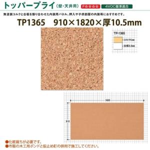 東亜コルク トッパーコルク 壁・天井用パネル トッパープライ TP-1365 910×1820×厚10.5mm 1枚｜interiortool