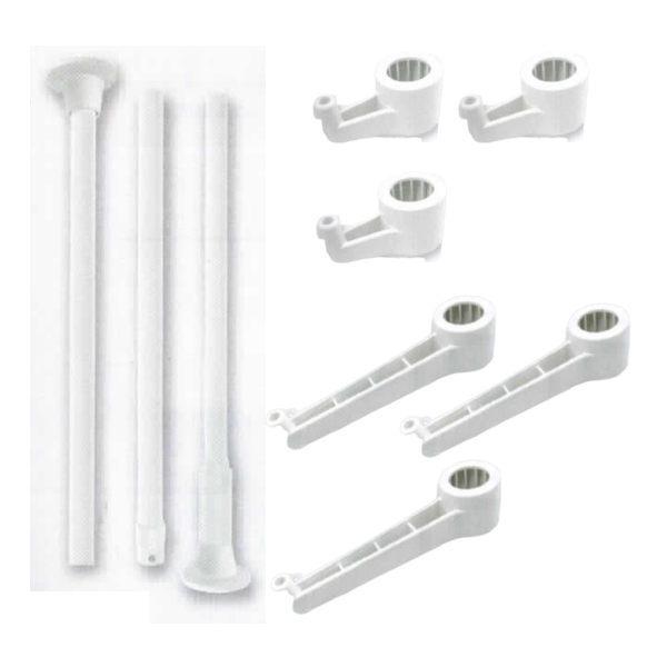 トーソー Naivis ポールハンガーセット フック 3コ ホワイト 05B 30019307