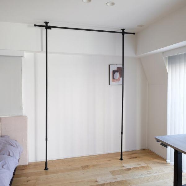 トーソー Naivis つっぱりカーテンレールセット 2.0 R20 ブラック 10C 300193...